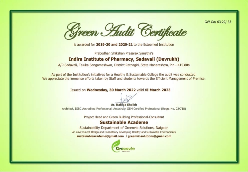 Green Audit Certificate